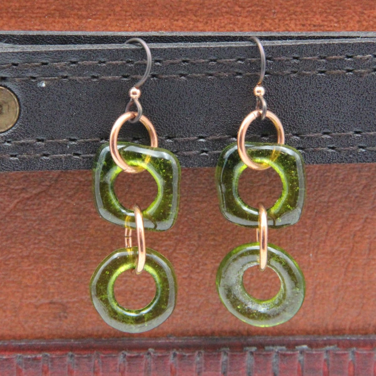 Upcycled Glass Earrings
