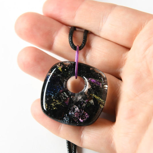 Multicolor Dichroic Glass Pendant