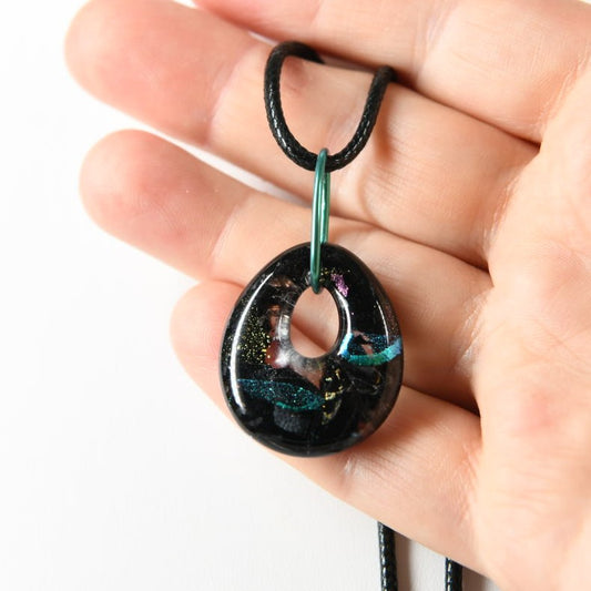 Multicolor Dichroic Glass Pendant