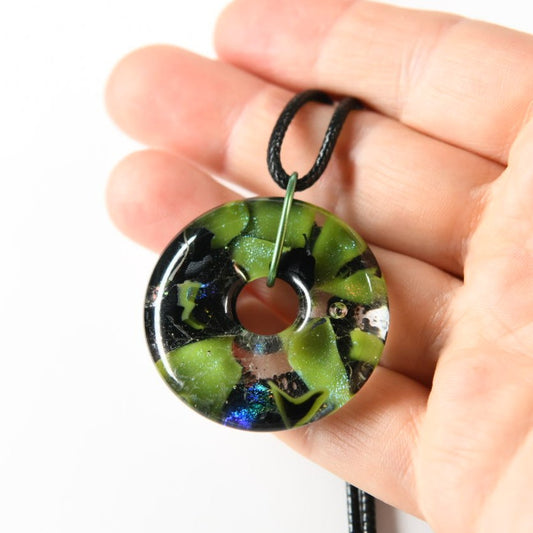 Green Dichroic Glass Pendant