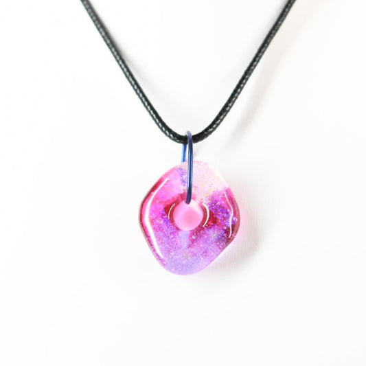 Pink Dichroic Glass Pendant