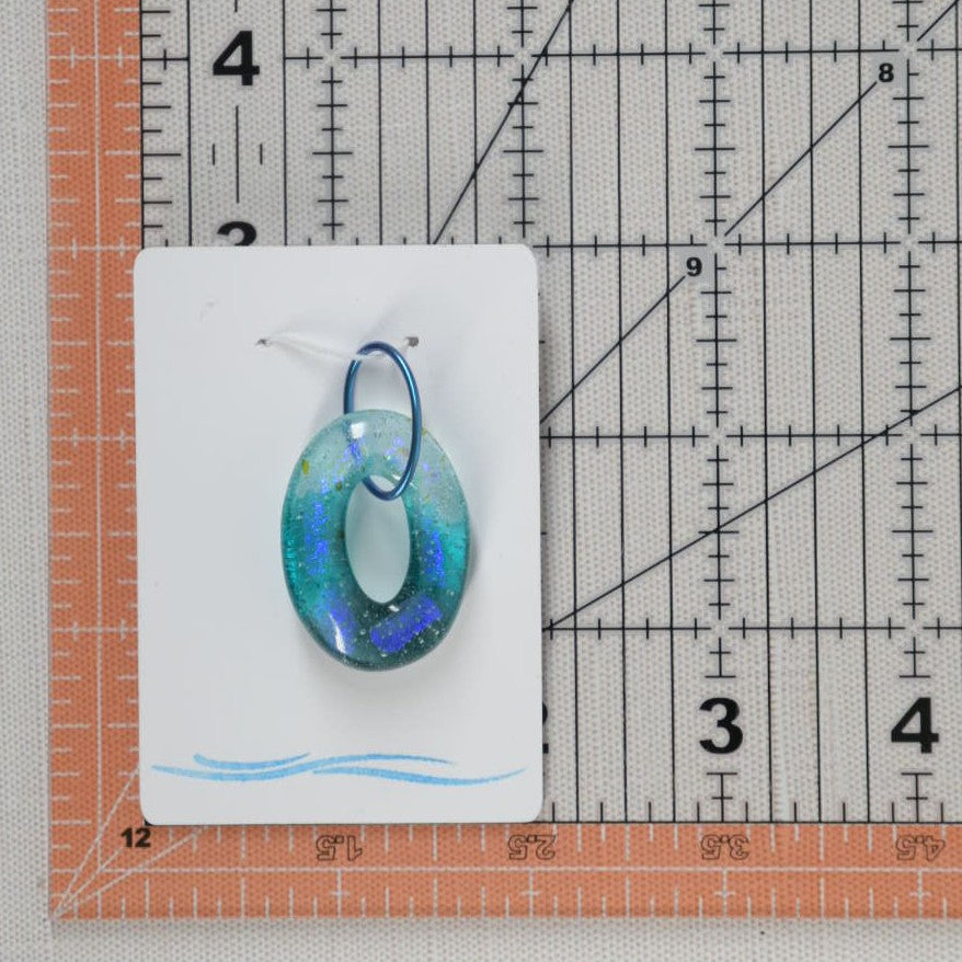 Blue Dichroic Glass Pendant