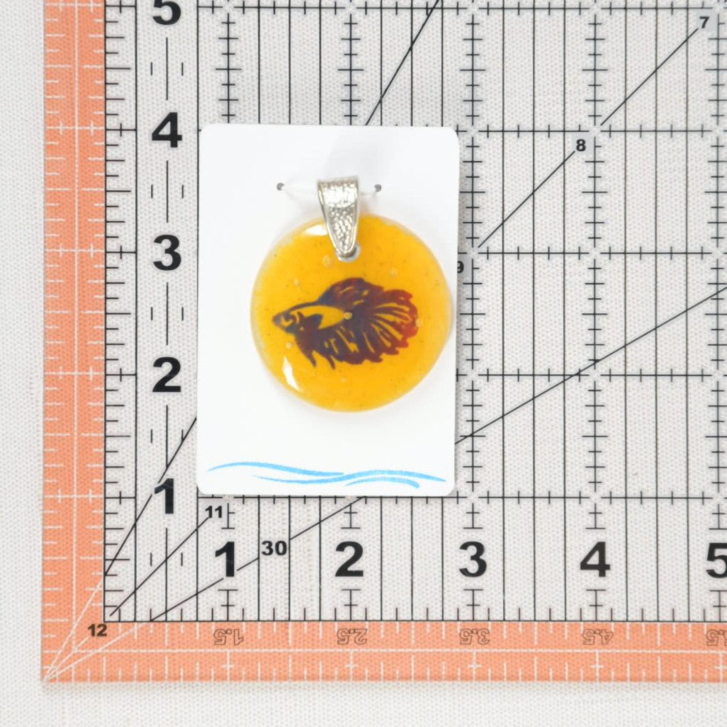 Glass Betta Fish Pendant