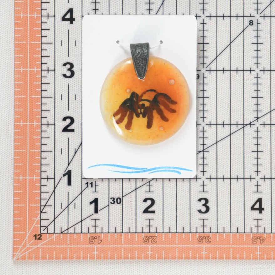 Recycled Glass Tarantula Spider Pendant