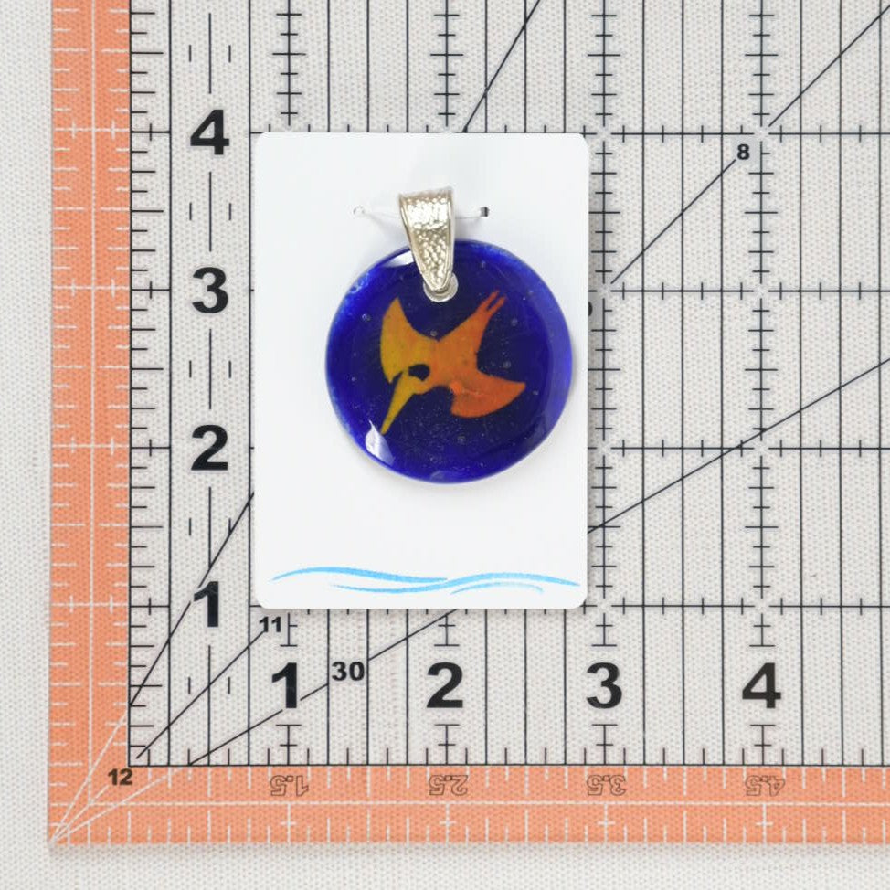 Recycled Glass Pterodactyl Pendant