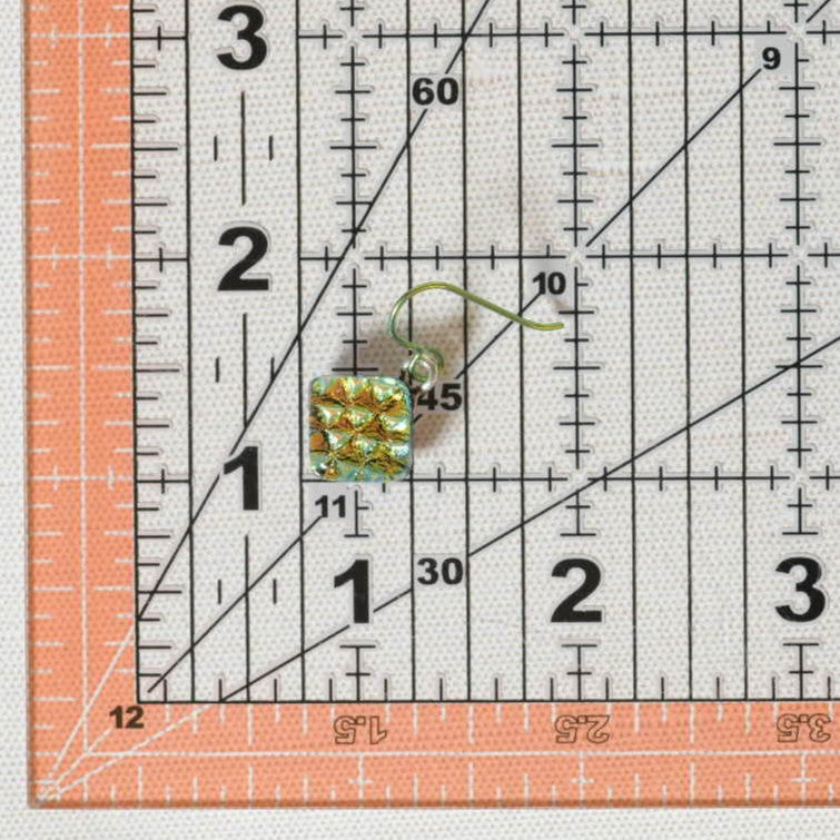 Fall Color Dichroic Glass Earrings