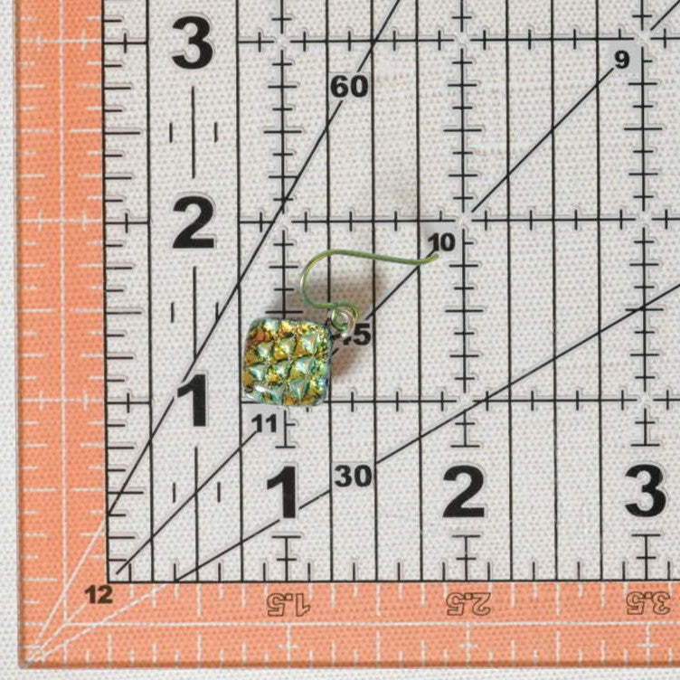 Fall Color Dichroic Glass Earrings