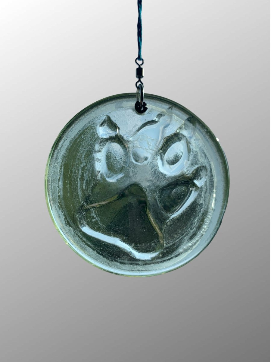 Dog Paw Print Recycled Bottle Bottom Suncatcher