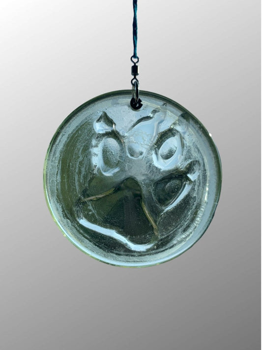 Dog Paw Print Recycled Bottle Bottom Suncatcher