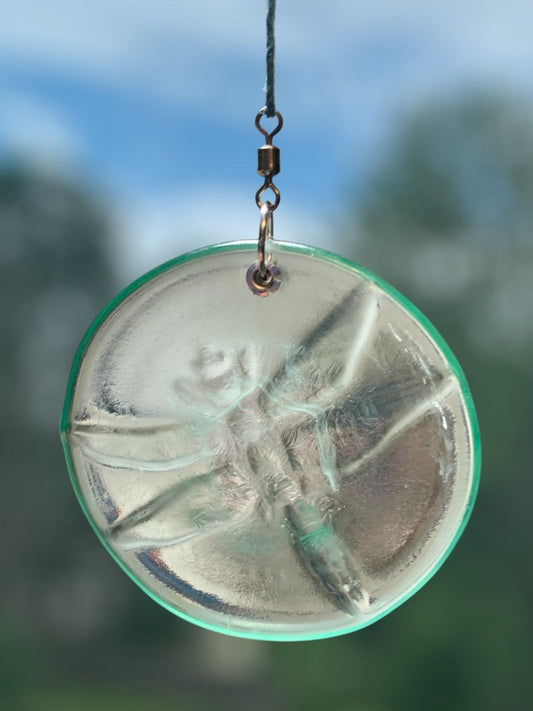 Dragonfly Recycled Bottle Bottom Suncatcher