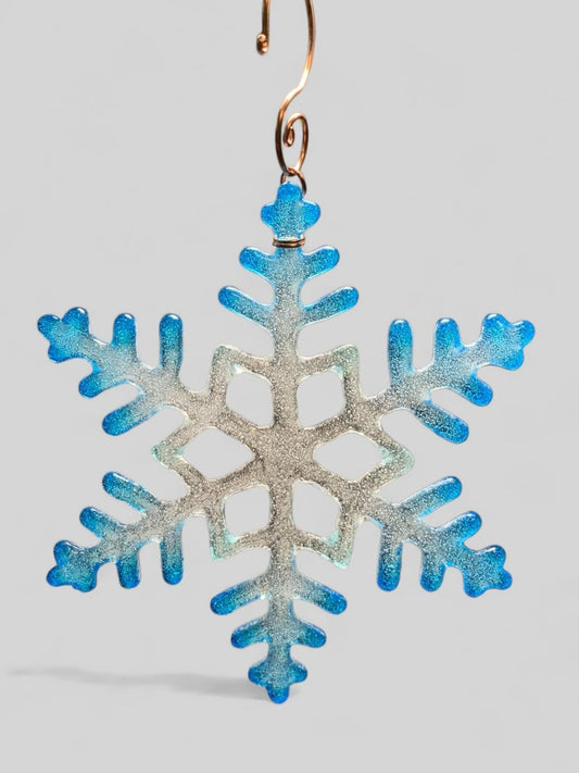 Large Glass Snowflake Ornament