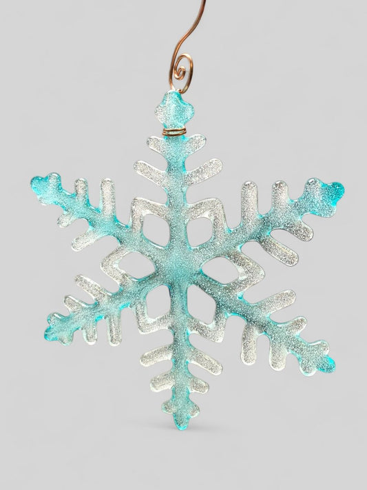 Large Glass Snowflake Ornament