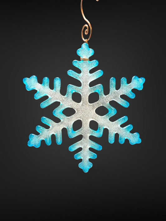 Large Glass Snowflake Ornament