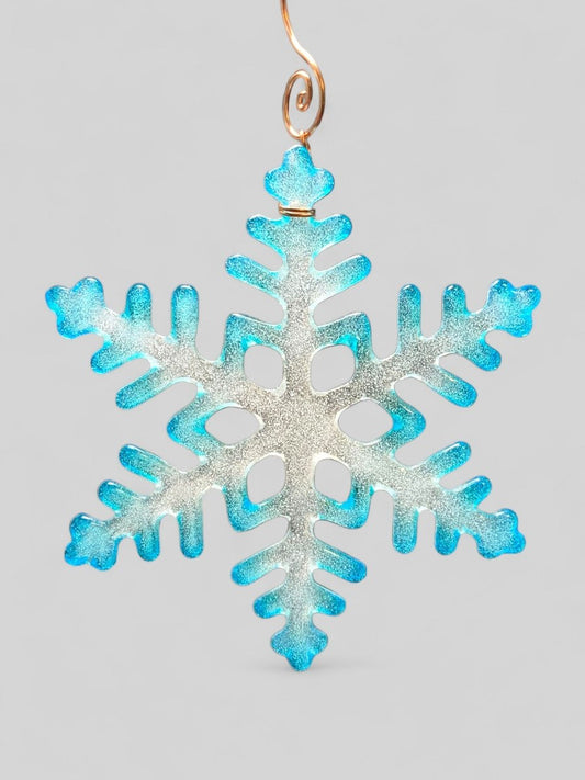 Large Glass Snowflake Ornament