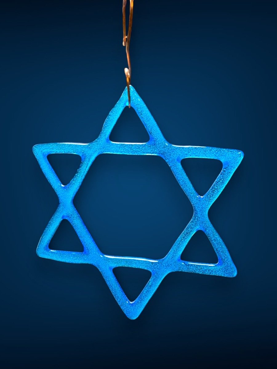 Large Glass Star of David for Hanukah