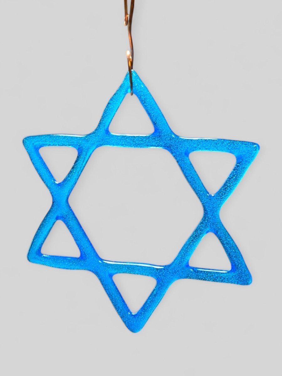 Large Glass Star of David for Hanukah
