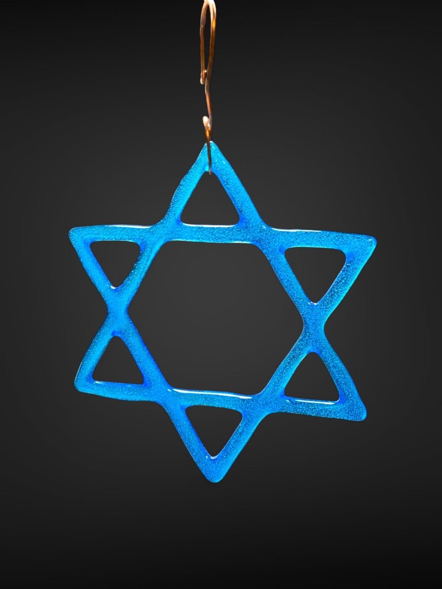 Large Glass Star of David for Hanukah