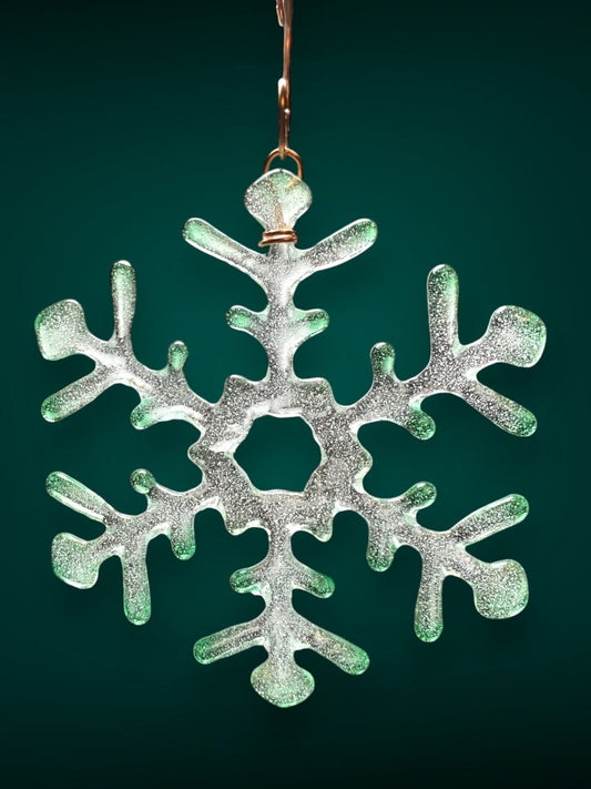 Medium Glass Snowflake Ornament