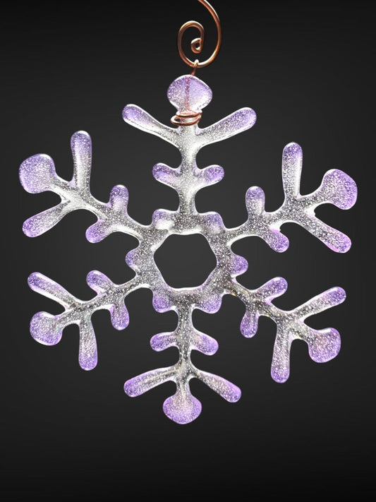 Medium Glass Snowflake Ornament