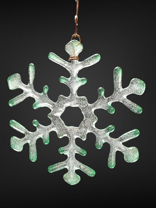 Medium Glass Snowflake Ornament