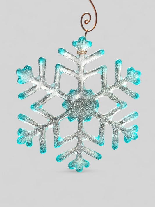 Medium Glass Snowflake Ornament