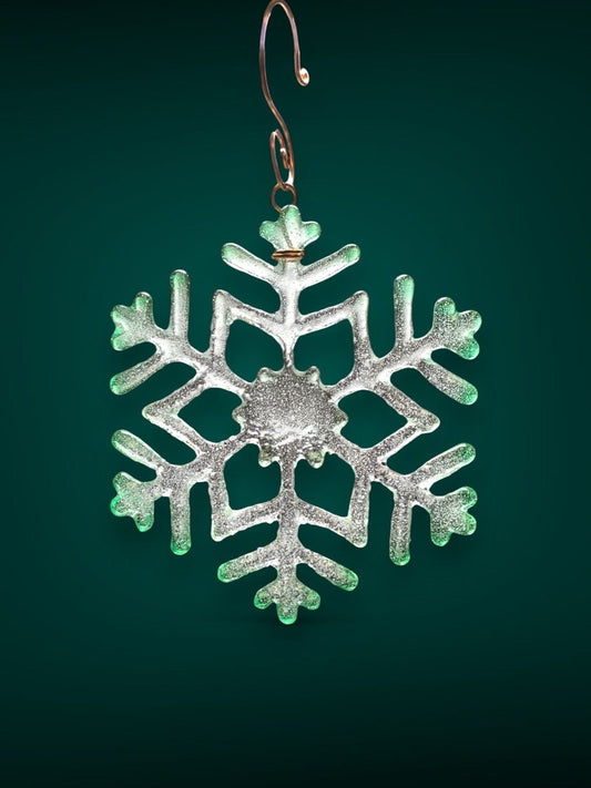 Medium Glass Snowflake Ornament