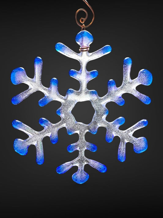 Medium Glass Snowflake Ornament