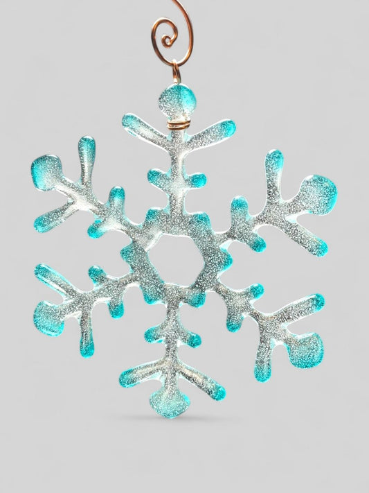 Medium Glass Snowflake Ornament