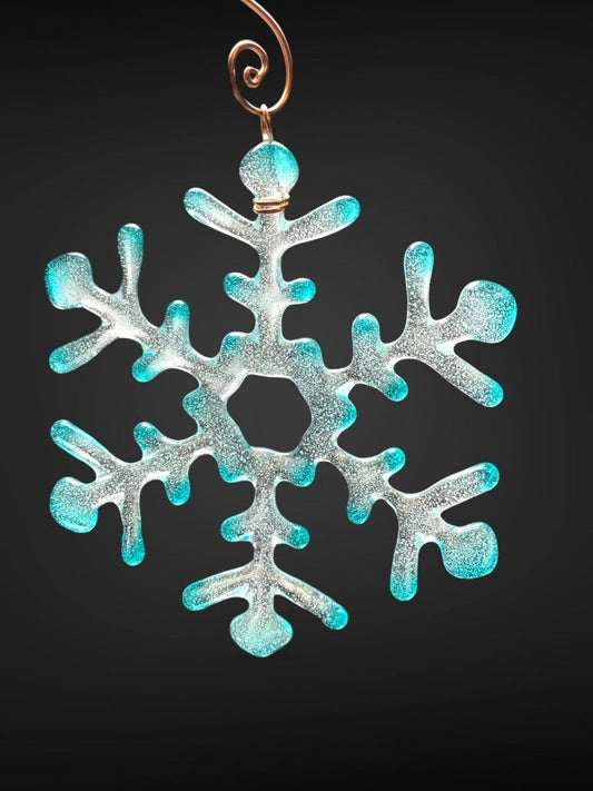 Medium Glass Snowflake Ornament