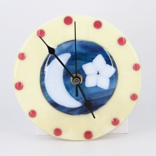 Moon and Star Glass Clock