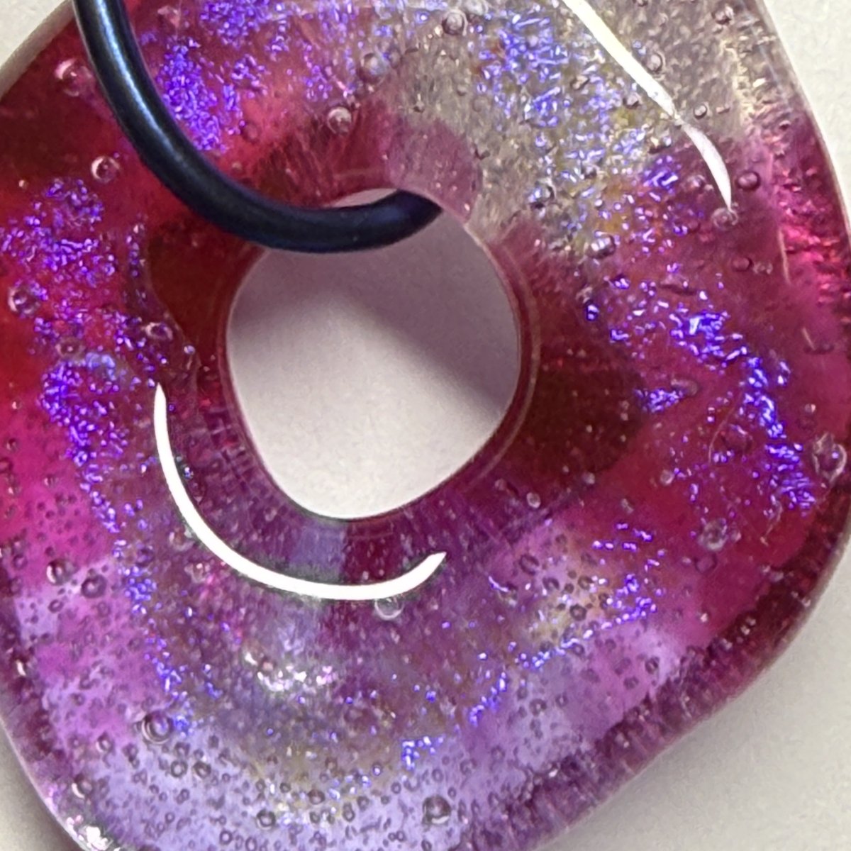 Pink Dichroic Glass Pendant