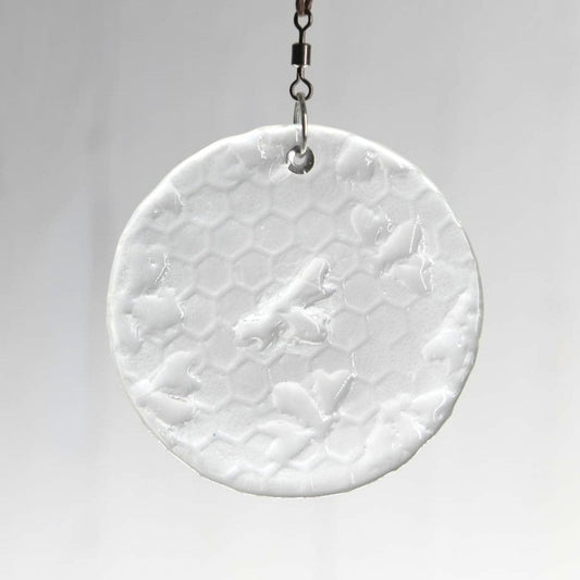 Tiny Bees on Honeycomb Suncatcher