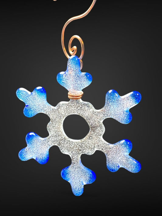 Tiny Glass Snowflake Ornament