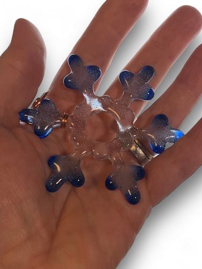 Tiny Glass Snowflake Ornament