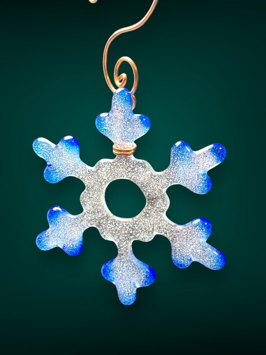 Tiny Glass Snowflake Ornament