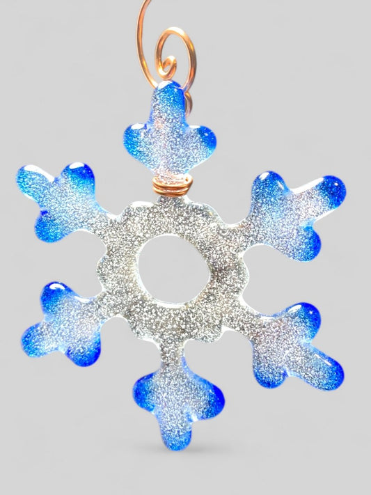 Tiny Glass Snowflake Ornament