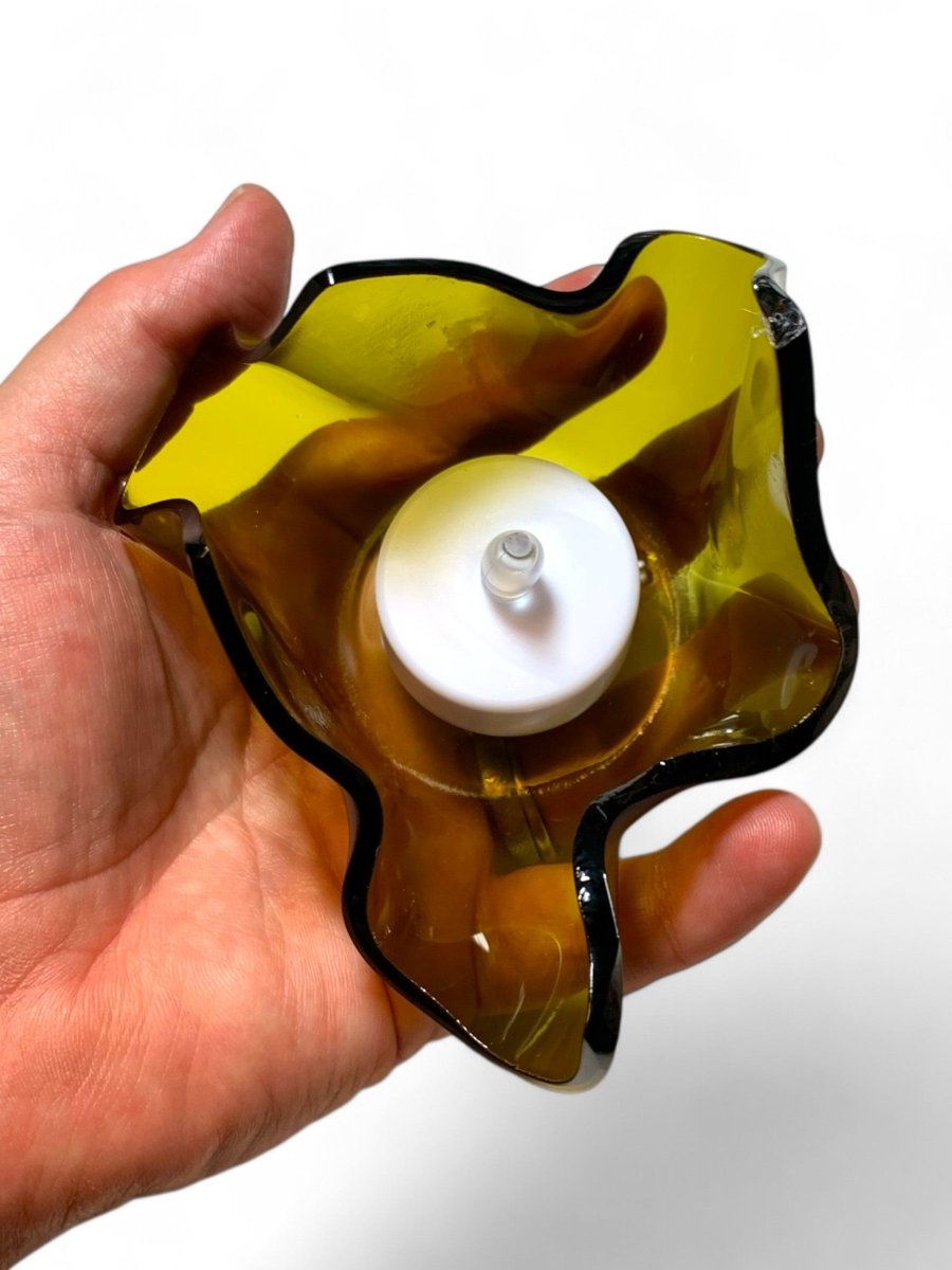 Upcycled Wine Bottle Tealight Holder