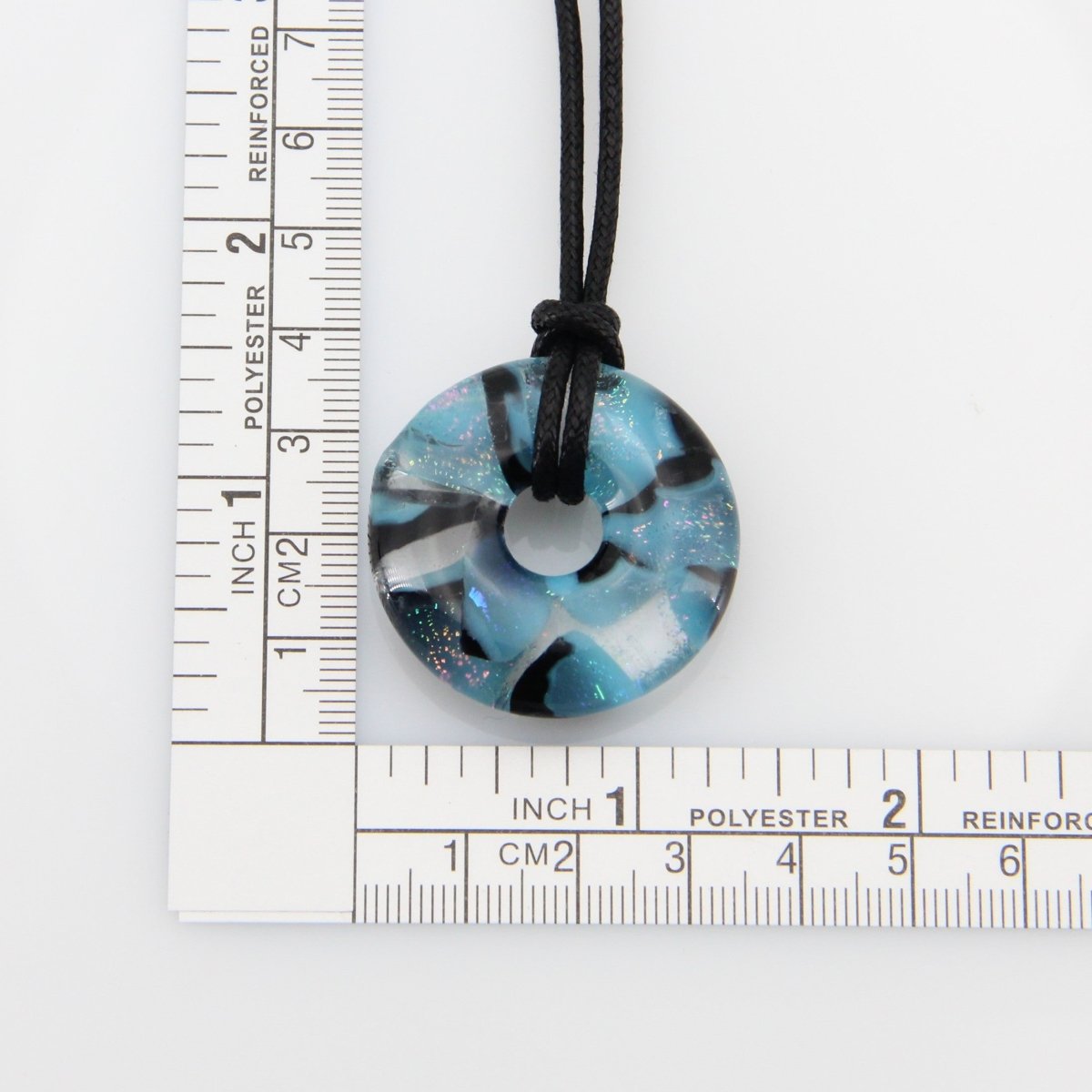Blue Dichroic Glass Pendant