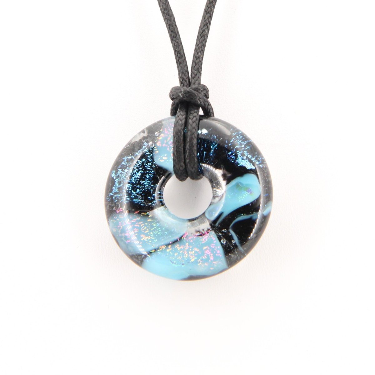 Blue Dichroic Glass Pendant