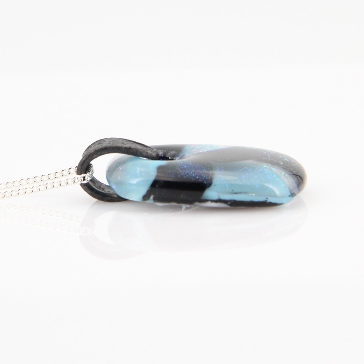 Blue Dichroic Glass Pendant