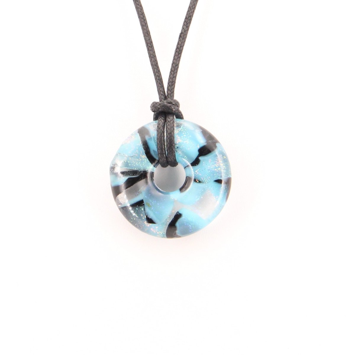 Blue Dichroic Glass Pendant
