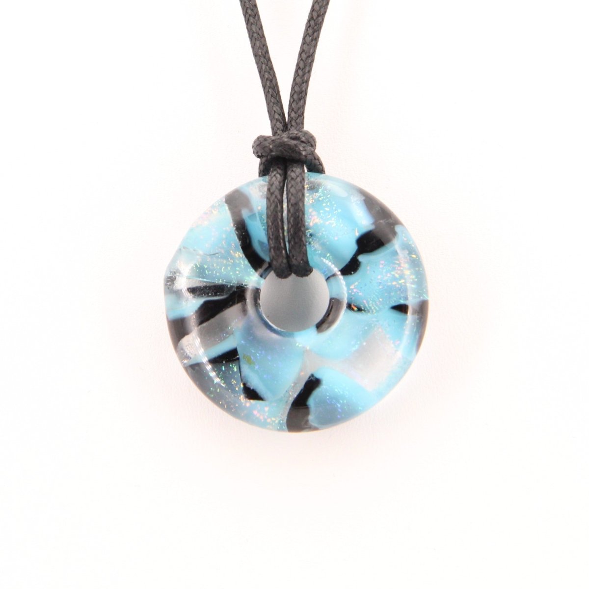 Blue Dichroic Glass Pendant