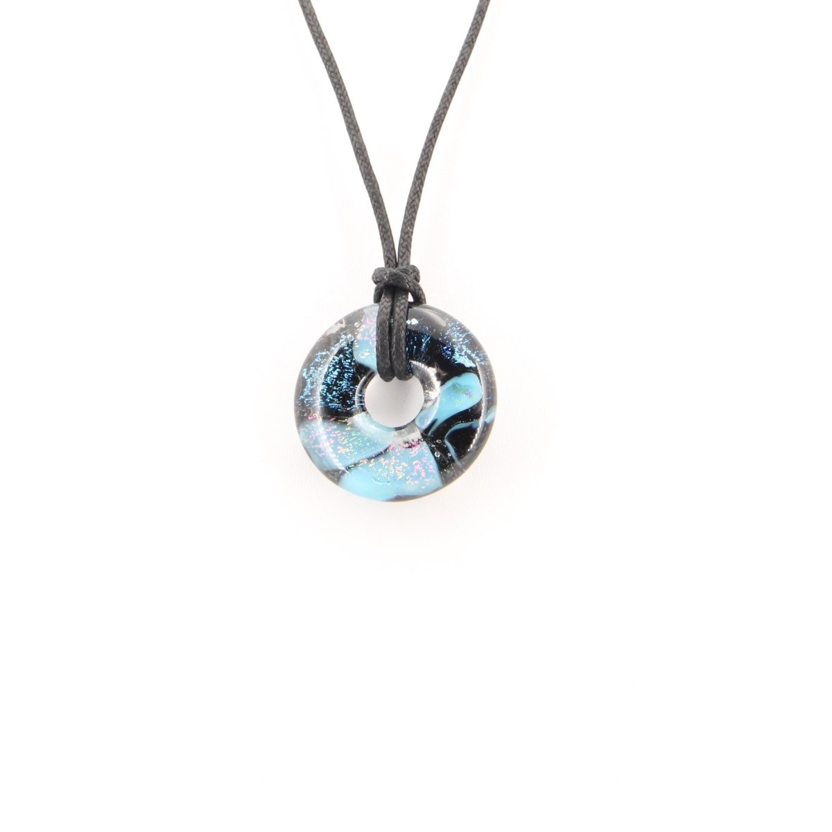 Blue Dichroic Glass Pendant
