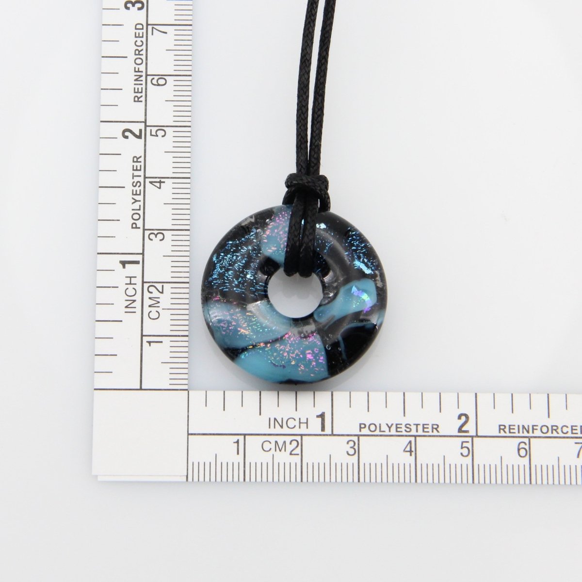 Blue Dichroic Glass Pendant