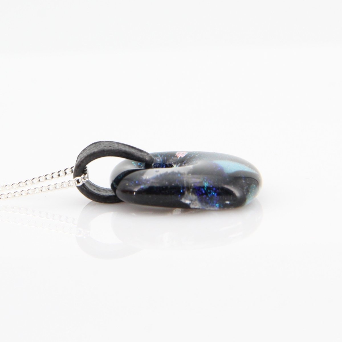 Blue Dichroic Glass Pendant