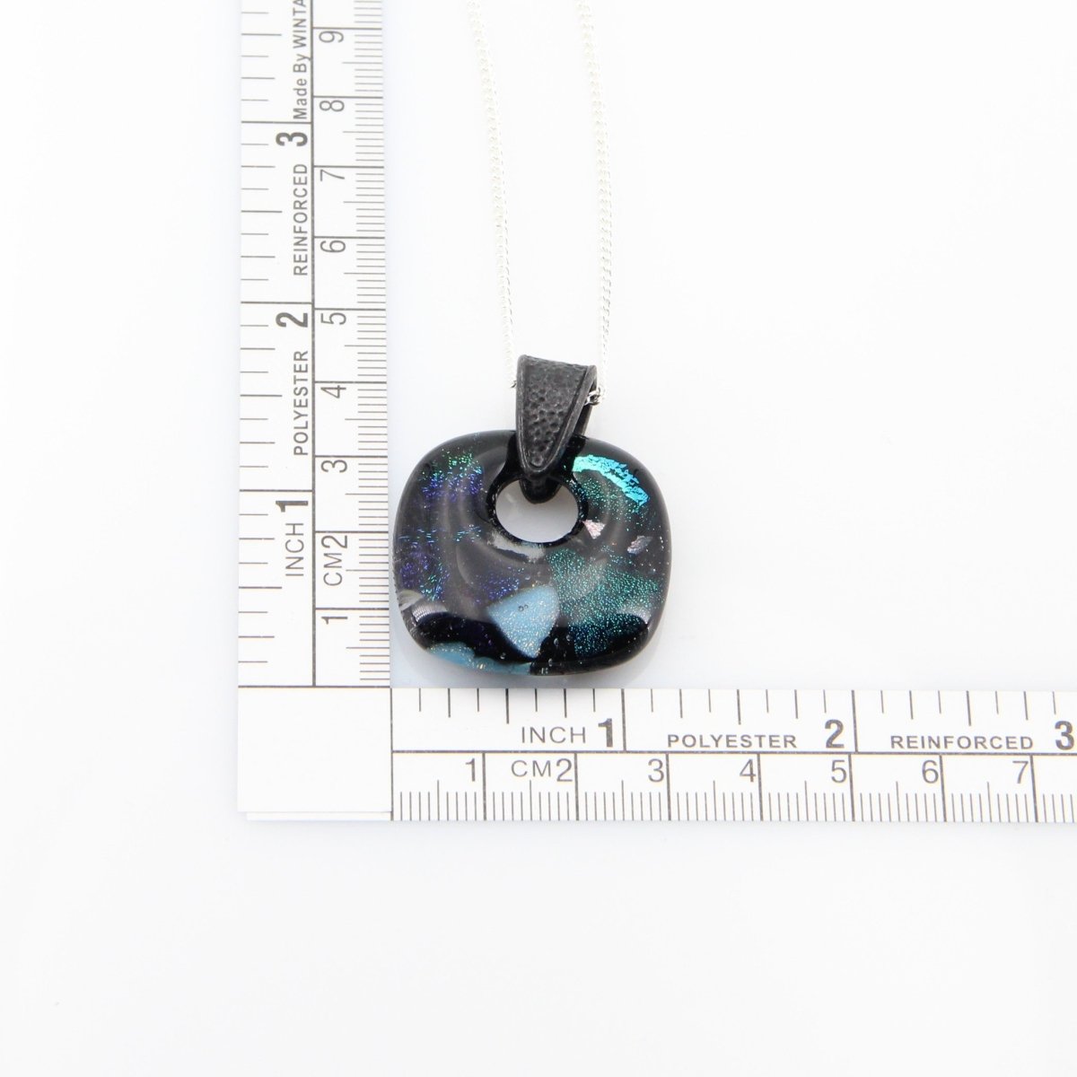 Blue Dichroic Glass Pendant