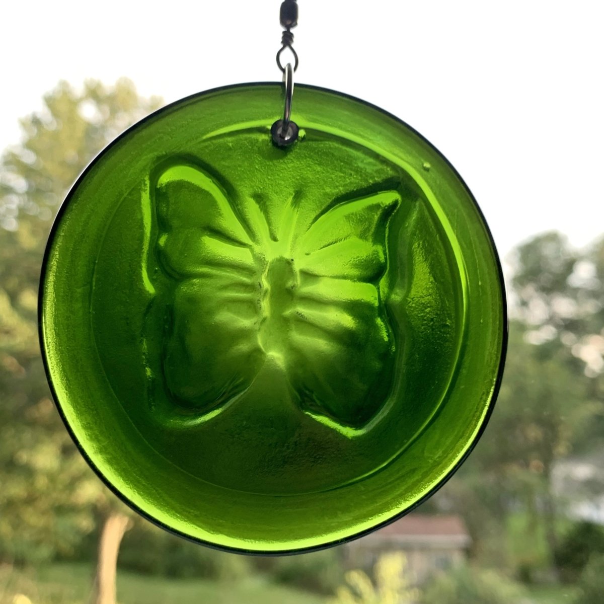 Butterfly Suncatcher from Upcycled Wine Bottle