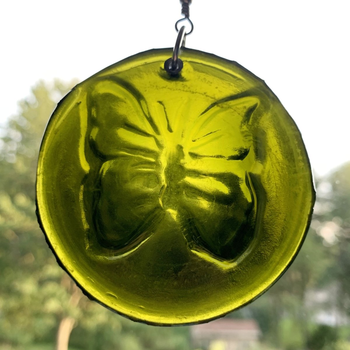 Butterfly Suncatcher from Upcycled Wine Bottle