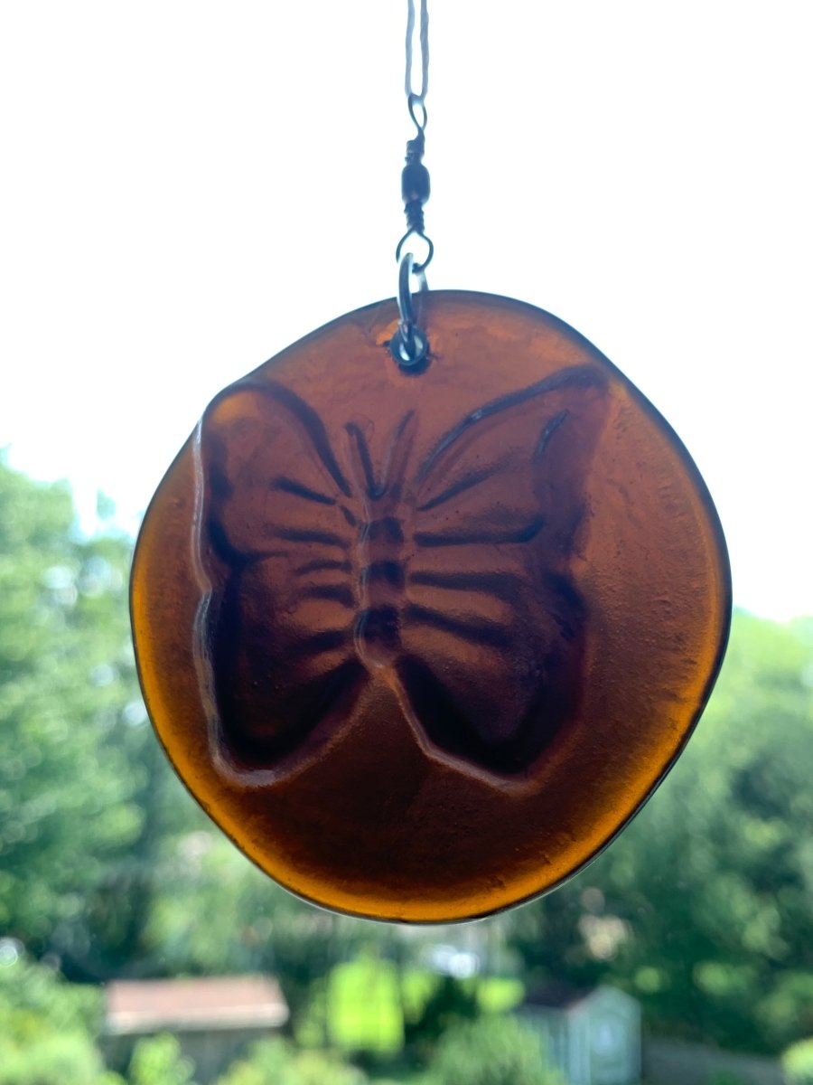 Butterfly Suncatcher from Upcycled Wine Bottle