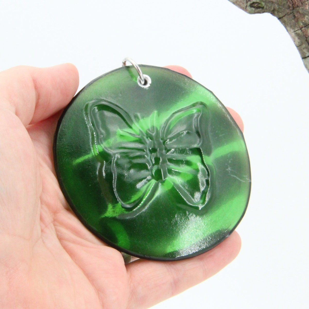 Butterfly Suncatcher from Upcycled Wine Bottle